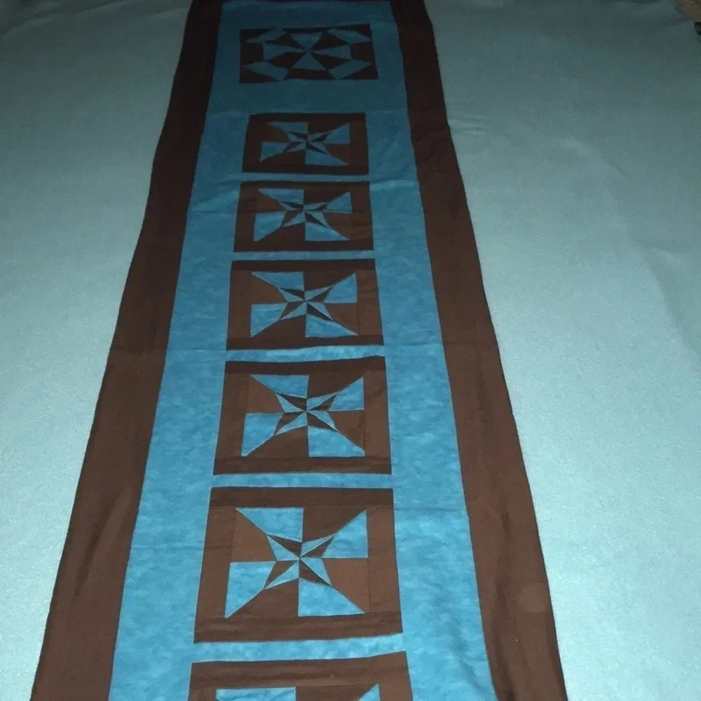 QUILTED table runner- handmade 80 inches long